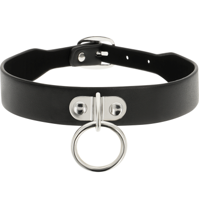 ΚΟΛΑΡΟ FETISH COLLAR BLACK WITH RING