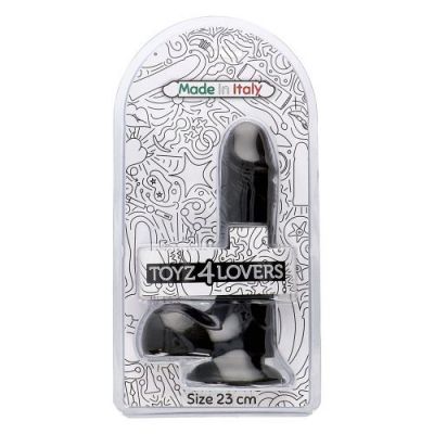 BLACK DILDO MADE IN ITALY 23CM
