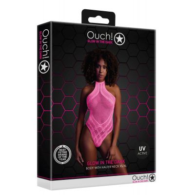 BODY WITH HALTER NECK - NEON PINK