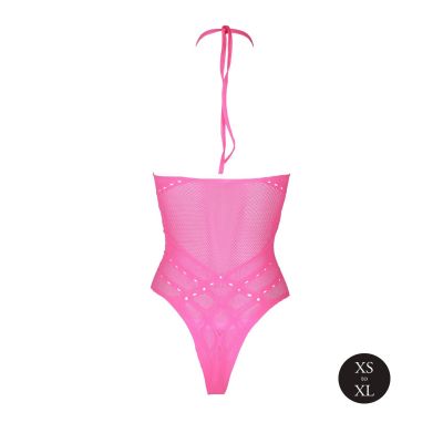 BODY WITH HALTER NECK - NEON PINK