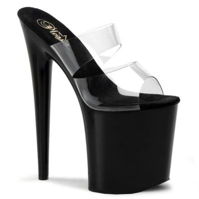 PLEASER FLAMINGO 802 CLEAR BLACK