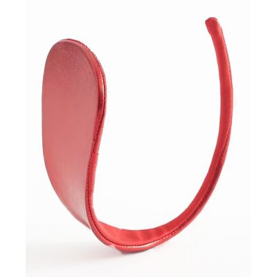 STRAPLESS BIKINI METALLIC LOOK RED