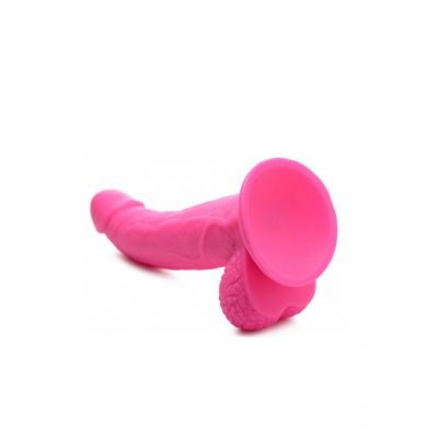 POP PECKERS REALISTIC DILDO W/ TESTICLES 19 CM PINK
