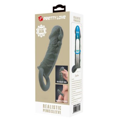 PRETTY LOVE REALISTIC PENIS SLEEVE BLACK I