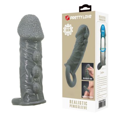 PRETTY LOVE REALISTIC PENIS SLEEVE BLACK I