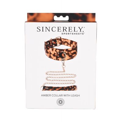 SPORTSHEETS AMBER COLLAR AND LEASH ANIMAL