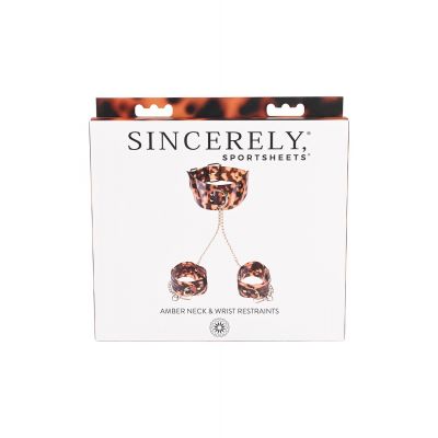 SPORTSHEETS AMBER NECK AND WRIST RESTRAINT ANIMAL