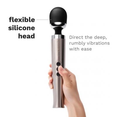 LE WAND DIE CAST RECHARGEABLE VIBRATING MASSAGER SILVER