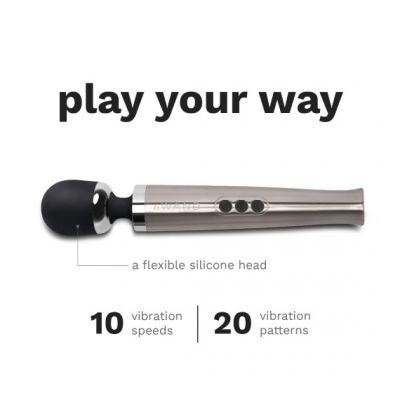 LE WAND DIE CAST RECHARGEABLE VIBRATING MASSAGER SILVER