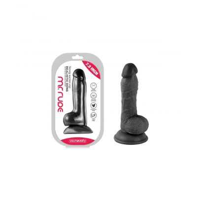 REALISTIC PENIS MR RUDE BLACK 18.5 CM