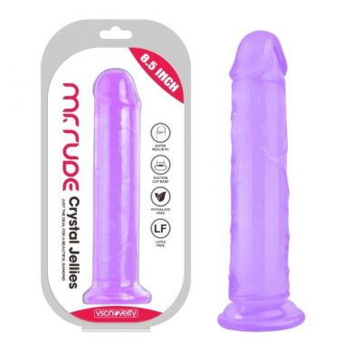 REALISTIC PENIS CRYSTAL JELLIES PURPLE 21.6 CM