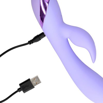 SMOOTH SILICONE RABBIT VIBRATOR - DIGITAL LAVENDER -LOVELINE