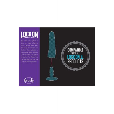 LOCK ON HEXANITE 7.5 INCH DILDO WITH SUCTION CUP ADAPTER MOCHA