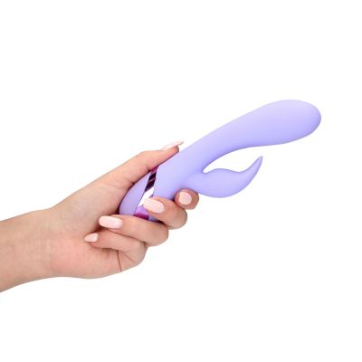 SMOOTH SILICONE RABBIT VIBRATOR - DIGITAL LAVENDER -LOVELINE
