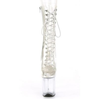 PLEASER FLAMINGO-1050C MID CALF BOOT CLEAR