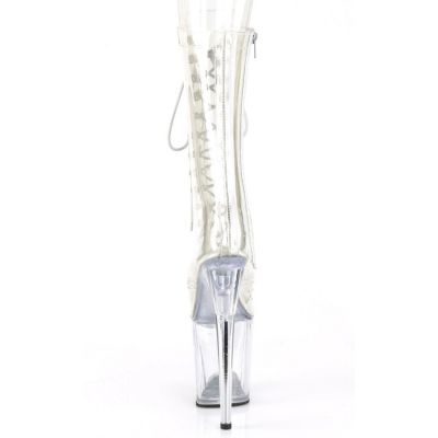 PLEASER FLAMINGO-1050C MID CALF BOOT CLEAR