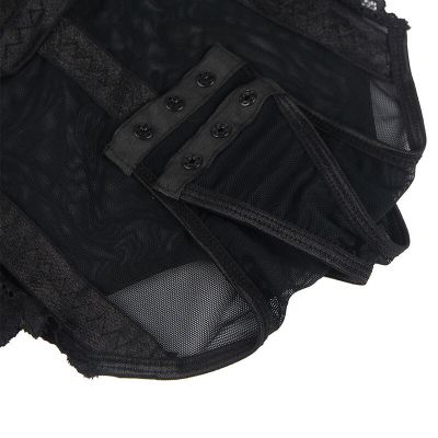 SUBBLIME - TEDDY WITH GARTER STRAP DETAIL CHEST BLACK