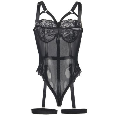 SUBBLIME - TEDDY WITH GARTER STRAP DETAIL CHEST BLACK