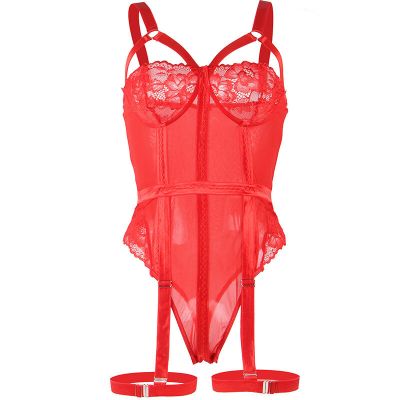SUBBLIME - TEDDY WITH GARTER STRAP DETAIL CHEST RED