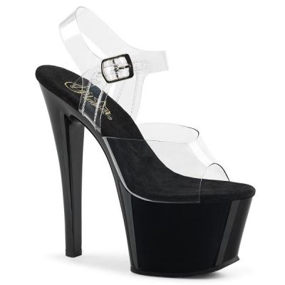 PLEASER SKY 308 TRANSPARENT BLACK