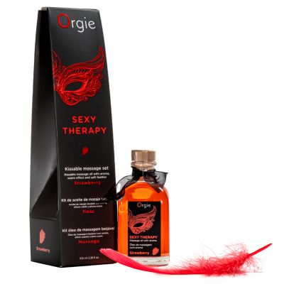 ORGIE KISSABLE MASSAGE SET STRAWBERRY