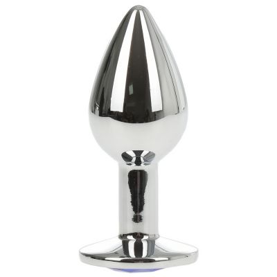 ANAL PLUG METALLIC BUTTPLUG SMALL, SILVER/BLUE, PASSION LABS