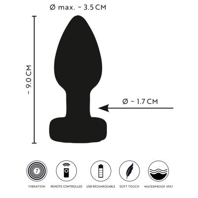 RC FLASHING BUTT PLUG WITH VIBRATION-ANOS