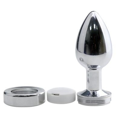 LED LIGHT METALLIC BUTTPLUG, SMALL, PASSION LABS