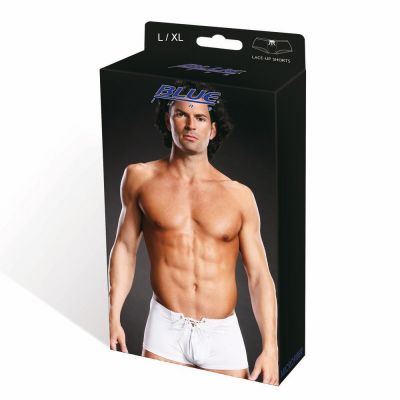 BLUE LINE PERFORMANCE MICROFIBER LACE-UP TRUNK WHT L/XL