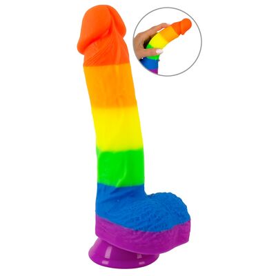PRIDE! RAINBOW DILDO WITH SUCTION CUP – YOU2TOYS