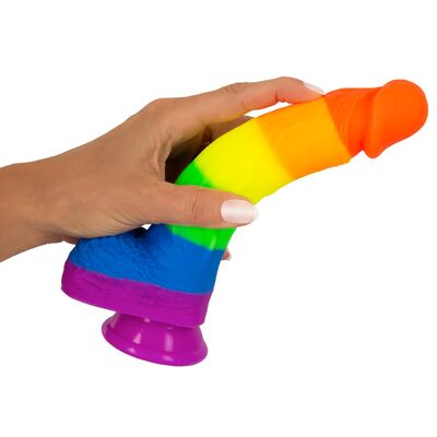 PRIDE! RAINBOW DILDO WITH SUCTION CUP – YOU2TOYS