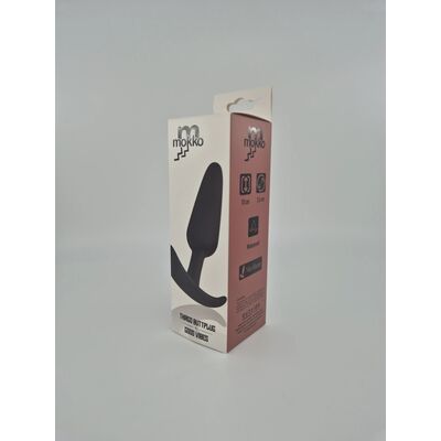 ANAL PLUG THIAGO SMALL SILICONE BLACK 8.4 CM
