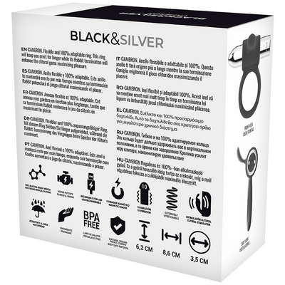 BLACK & SILVER – CAMERON RECHARGEABLE RING SILVER