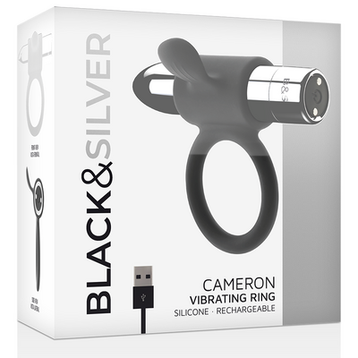 BLACK & SILVER – CAMERON RECHARGEABLE RING SILVER