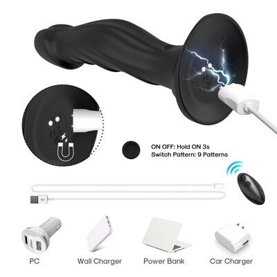 OPTIMUS BLACK VIBRATING SILICONE DILDO ΜΕ ΤΗΛΕΧΕΙΡΙΣΤΉΡΙΟ