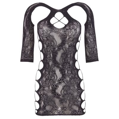MINI DRESS WITH LACE AND 1/2 SLEEVES