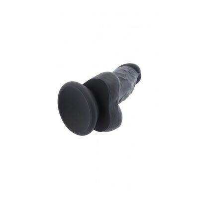 DUAL LAYER REALISTIC 18'5CM WITH BALLS R33 BLACK