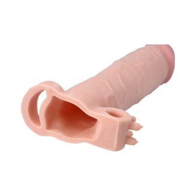 REALISTIC PENIS SHEATH S5 FLESH 19 CM W/ VIBRATION
