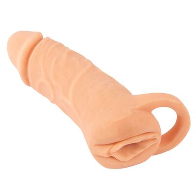 2IN1 EXTENSION + MASTURBATOR NATURE SKIN ΔΙΠΛΗ ΑΠΟΛΑΥΣΗ, ΔΙΠΛΗ ΕΝΤΑΣΗ