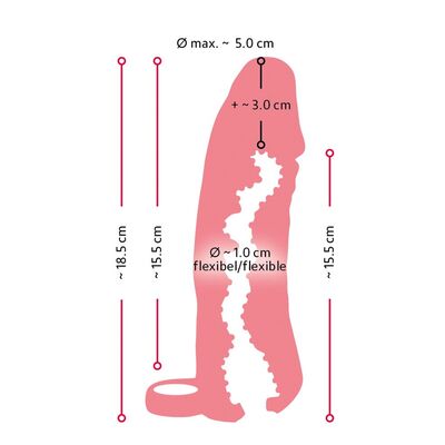 2IN1 EXTENSION + MASTURBATOR NATURE SKIN ΔΙΠΛΗ ΑΠΟΛΑΥΣΗ, ΔΙΠΛΗ ΕΝΤΑΣΗ
