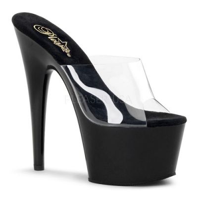 PLEASER ADORE-701 BLACK/CLEAR