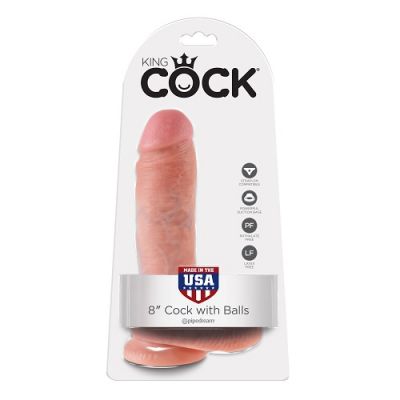KING COCK WITH BALLS 20CM - FLESH
