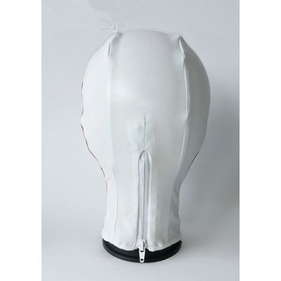 WHITE HOOD WITH RED TRIM