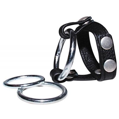 LEATHER COCK AND BALL STRAPS