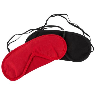 BLINDFOLD SET PACK OF 2 RED/BLACK