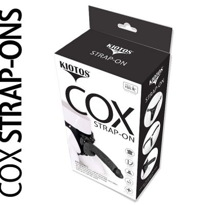 KIOTOS COX STRAP-ON AND DILDO BLACK 24 CM