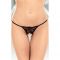 BLACK LACE STRING WITH OPEN CROTCH