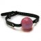 PINK  SOFT RUBBER 5.5CM DIAMETER LARGE BALL GAG