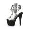 PLEASER ADORE-700-30FS PLATEAU ANKLE BOOTS FAUX SUEDE TRANSPARENT BLACK