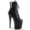 PLEASER FLAMINGO-1020 BLACK PATENT